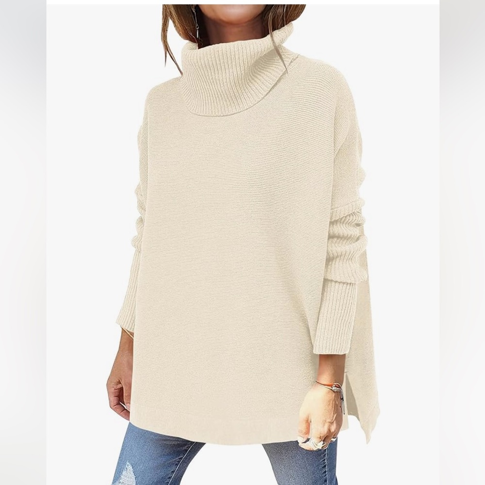 ANRABESS Womens Turtleneck Oversized Sweater